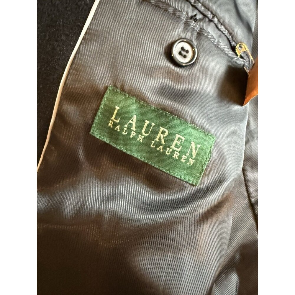 Ralph Lauren men's Columbia Classic Black Overcoat top Coat size 48R $495 - Picture 4 of 9